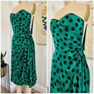 Vintage 80’s/90’s Silk Polka Dot Dress & Jacket